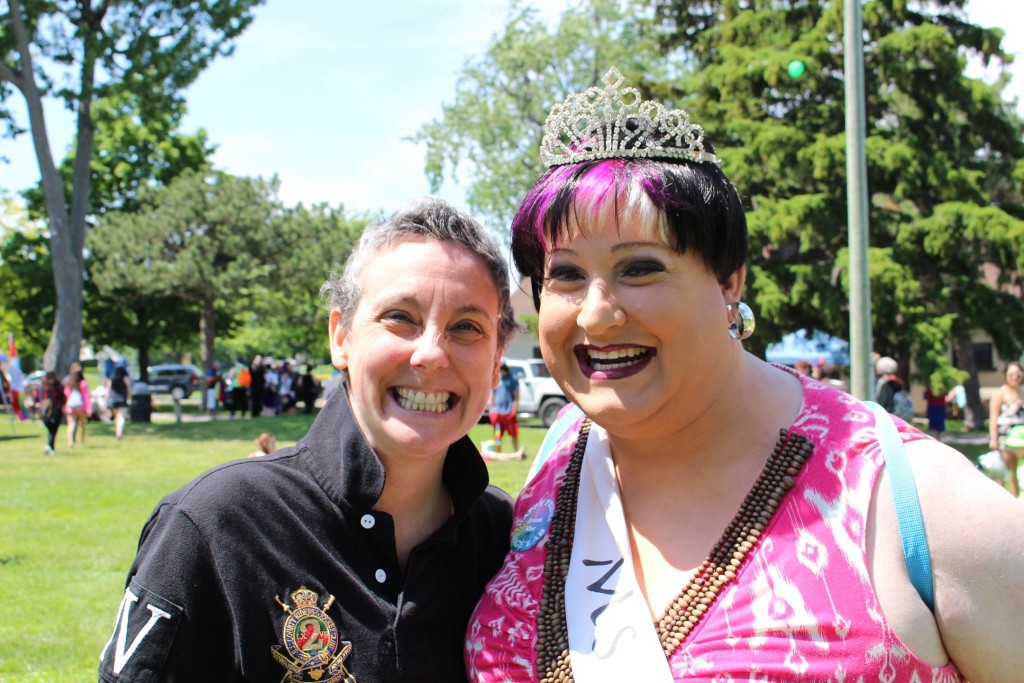 Photo of Tyffanie Morgan, Miss Gay Kingston and friend