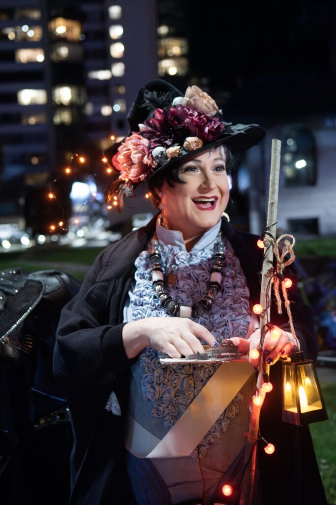 Tyffanie as a witch, Kingston Witches Walk 2025. Photo credit Amy Walton